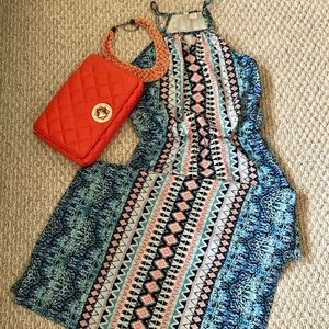 EUC Geometric High-Neck Maxi